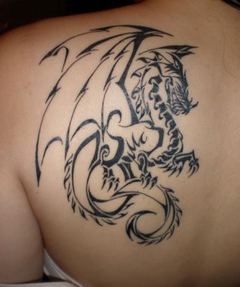 European Dragon Back Tats